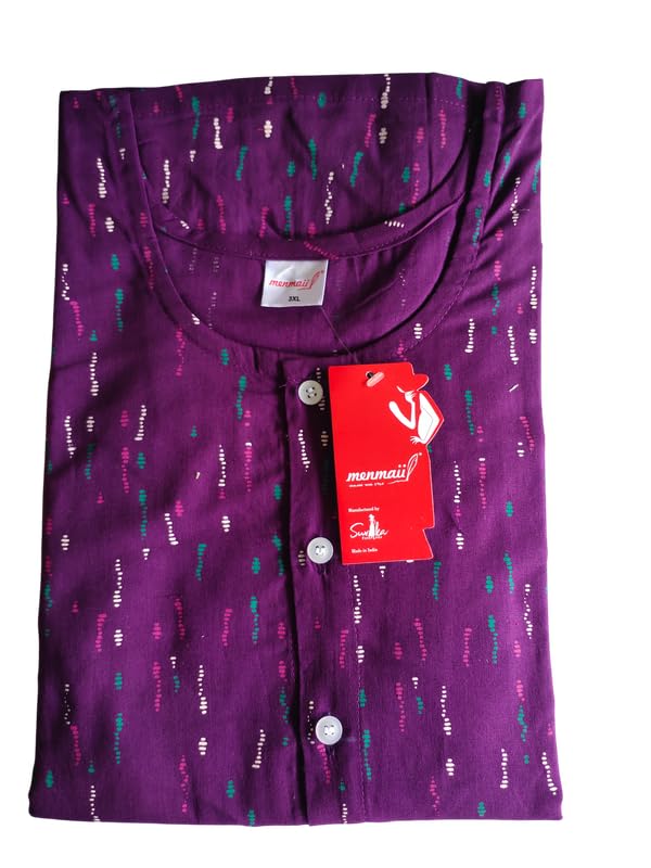 Image of MENMAII Women's [L-4XL] Full Open /Front Buttoned [a Kind of Adaptive Clothing] Multipurpose Nighty for Maternity /Pregnancy /Elderly /Patient /Feeding /Hospital Purpose Nighty Calf Length