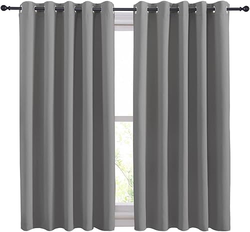 Miniatura 2 de NICETOWN - Paneles de cortinas blackout con aislamiento térmico y extraanchas para dormitorio o sótano (2 paneles de 70 pulgadas de ancho x 54
