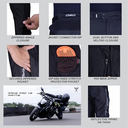 Image of DSG Race Pro V2 Riding Pants (Colour - Black) (Size-36)