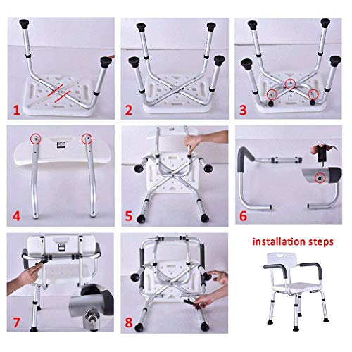 Chaise de douche ergonomique avec siège de bain pour handicapé - 5