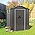 Vongrasig 5 x 3 x 6 FT Outdoor Storage Shed, Metal Tool Shed Clearance Garden Steel Shed with Side Window and Lockable Door Waterproof Tool Shed for Backyard Patio, Lawn (Gray)