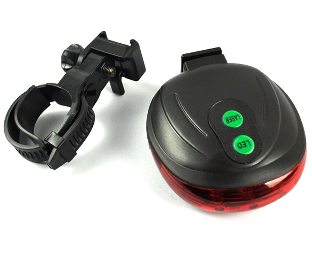 Bicycle Laser /Led Light for Road Safety Powered By 2 Aaa Batteries (Not Included)