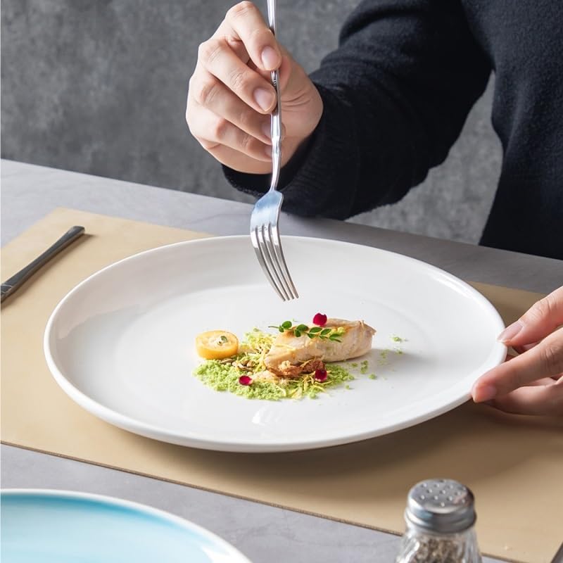 NEBE Assiette Assiette à dîner en céramique for la Maison, Le Restaurant Commercial, Assiette à dîner en céramique for la Cuisine, Le Restaurant, la Vaisselle, Assiette à Salade Vaisselle(B,L)