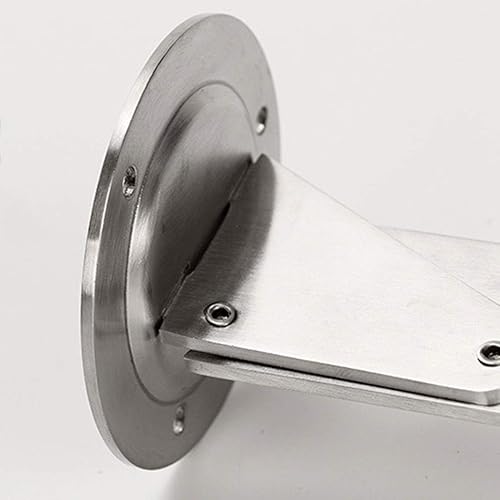 Miniatura 8 de Colgador de ropa de montaje en pared plateado, plegable de acero inoxidable con múltiples ganchos, perchero de metal para colgar abrigos, ganchos