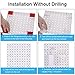 6 Pcs Pegboard Wall Organizer 10 Inches Small Pegboard Peg Board Wall Panel Kits Pegboard Accessories 2 Installation Methods No Harm to The Wall for Kitchen Bathroom Office Favors