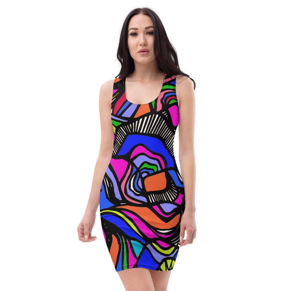 Rochelle Porter Design | It's a Colorful Whirled Bodycon Dress