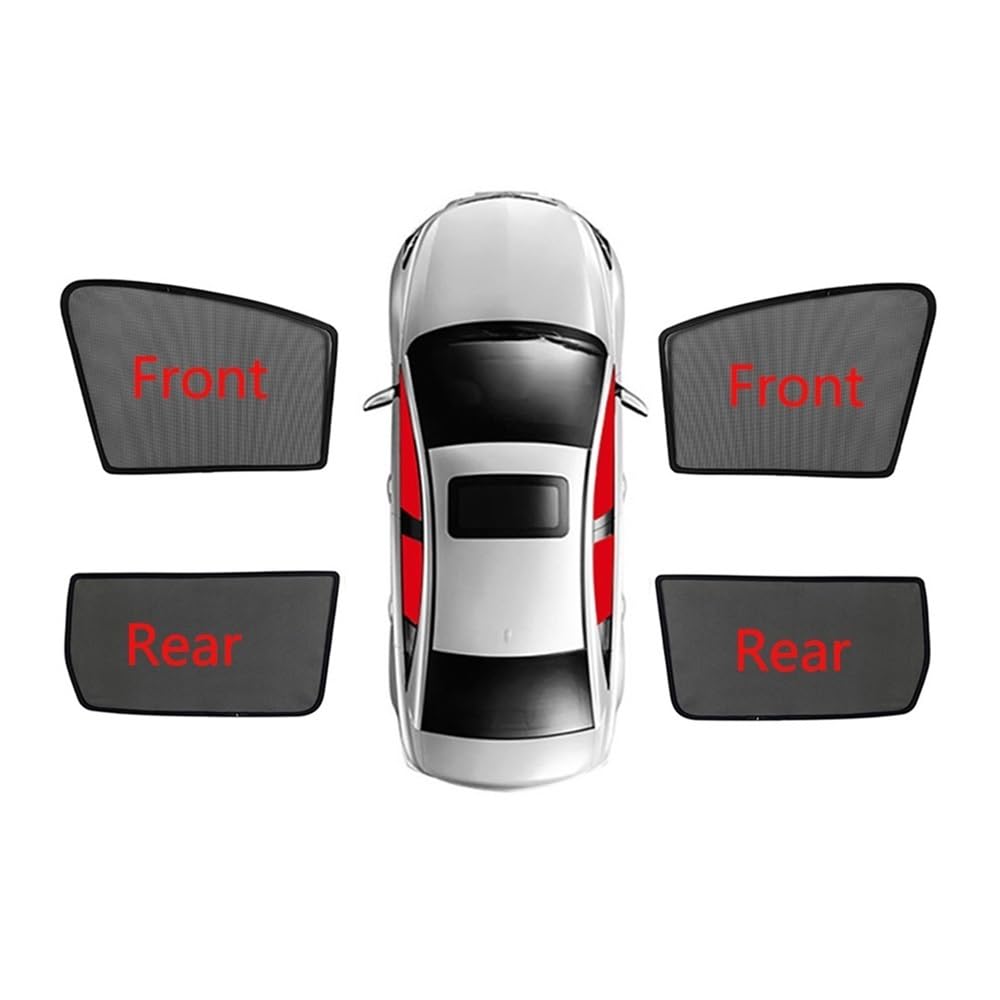 Osłony na boczną Szybę Samochodu Osłona Przeciwsłoneczna do GLE Coupe 2015-2019 Niemowląt Zasłony Magnetyczne Ochrona Przed UV Akcesoria Składana(Front+Rear 4pcs)