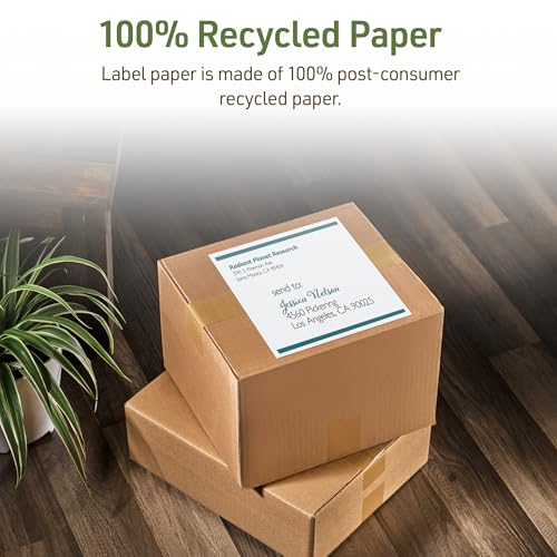 Image of Avery EcoFriendly Recycled Shipping Labels, 8-1 /2 inch x 11 inch Full-Sheet Labels, White, Permanent Adhesive, Laser & Inkjet Printers, 10 Total, Great for Mailing, Product Merchandising, and More (48809)