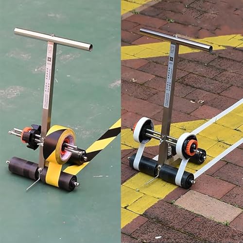 Máquina de marcado de cinta para entrada, aplicador de cinta de suelo de cancha empujable, máquinas de rayas de línea de campo de juego para espacio de estacionamiento