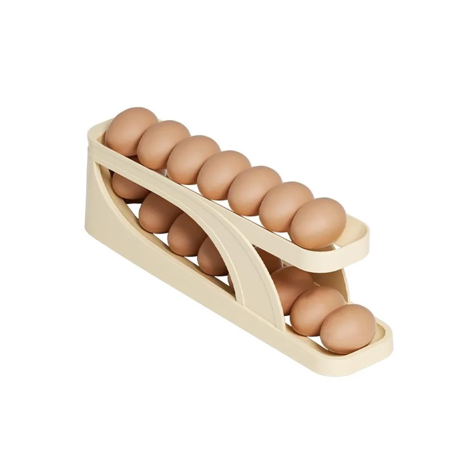 YCENJEPSAZ Automatic Scrolling Egg Rack Holder Storage Box Egg Basket Container Organizer Rolldown Refrigerator Egg Dispenser For Kitchen