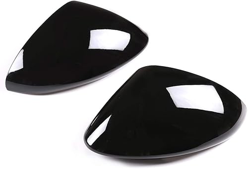 Miniatura 3 de CHEYA Cubierta de decoración de tapa de espejo retrovisor exterior ABS para Alfa Romeo Stelvio 2017-2020 (negro)