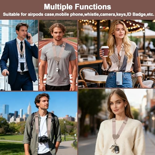 Image of XANGNIER Clip and Go Strap for Phone with Wallet Crossbody, Phone Strap with Zippered Wallet, Adjustable Anti Theft Cellphone Lanyard for Women, Cellphone Chain Accessories,Multicolor 7