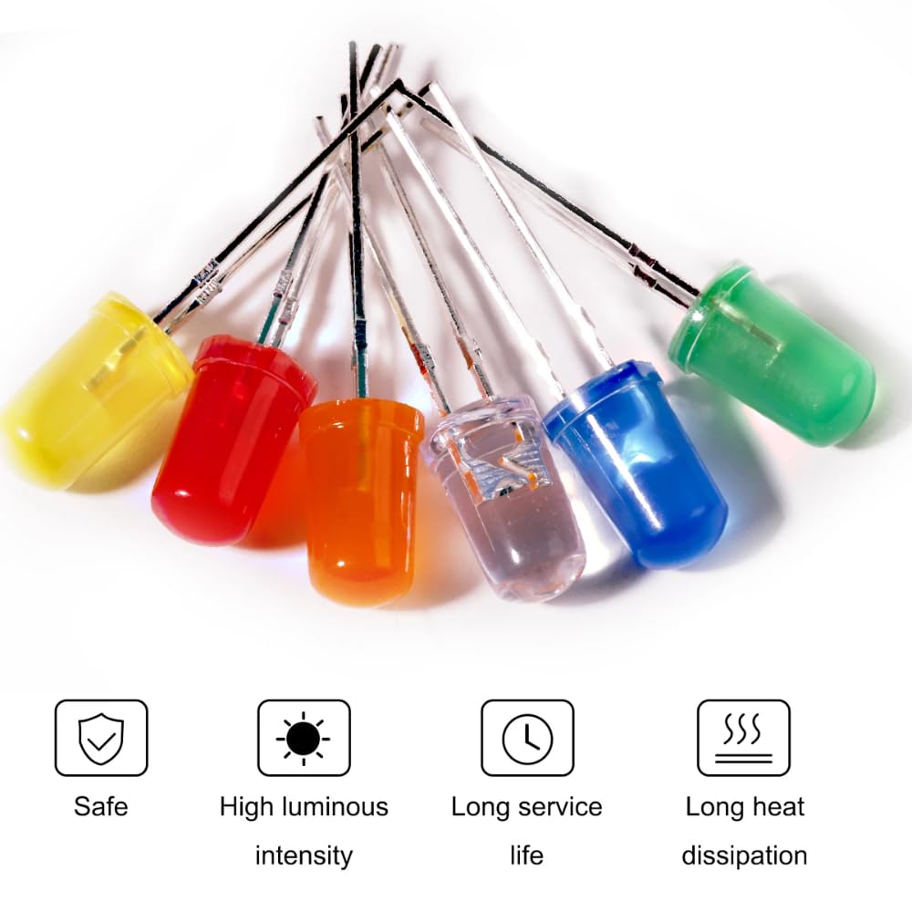 LED 3mm Confezione 10 Pezzi LED 3mm Alta Luminosità Flat Top - Foto 5