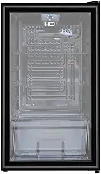 Frigobar Expositor Vertical HQ Vidro Duplo 95 Litros Preto HQ-95FBPV 220V