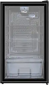 Frigobar Expositor Vertical HQ Vidro Duplo 95 Litros Preto HQ-95FBPV 220V