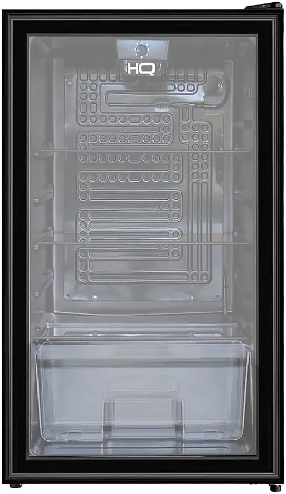 Frigobar Expositor Vertical HQ Vidro Duplo 95 Litros Preto HQ-95FBPV 220V