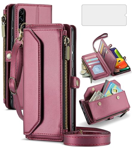 Coque Samsung Galaxy A50 portefeuille étui Asuwish A50S A30S RFID verre