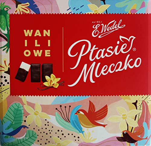 Ptasie Mleczko Chocolate Covered Vanilla Marshmallow (birds milk chocolate), 13.4 Oz.