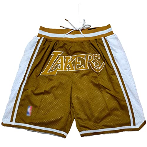 NBA Lakers Basketballshorts for Herren, hochelastische, atmungsaktive Sporthose (Color : A, Size : XXL) Cover