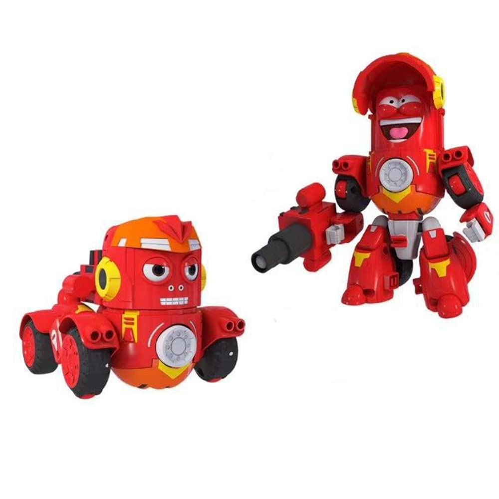 Amazon.co.jp: 赤色の変形玩具コミカルなLarva変形ロボット