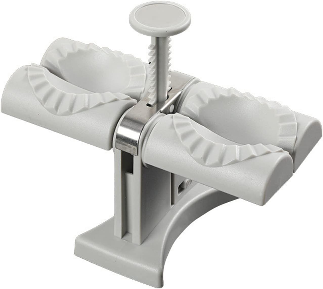 XiShiYing Household Double Head Automatic Dumpling Maker Mould,Stainless Steel Manual Wrapper Tool Dumpling,Make Dumplings Quickly for Home,Kitchen Accessories