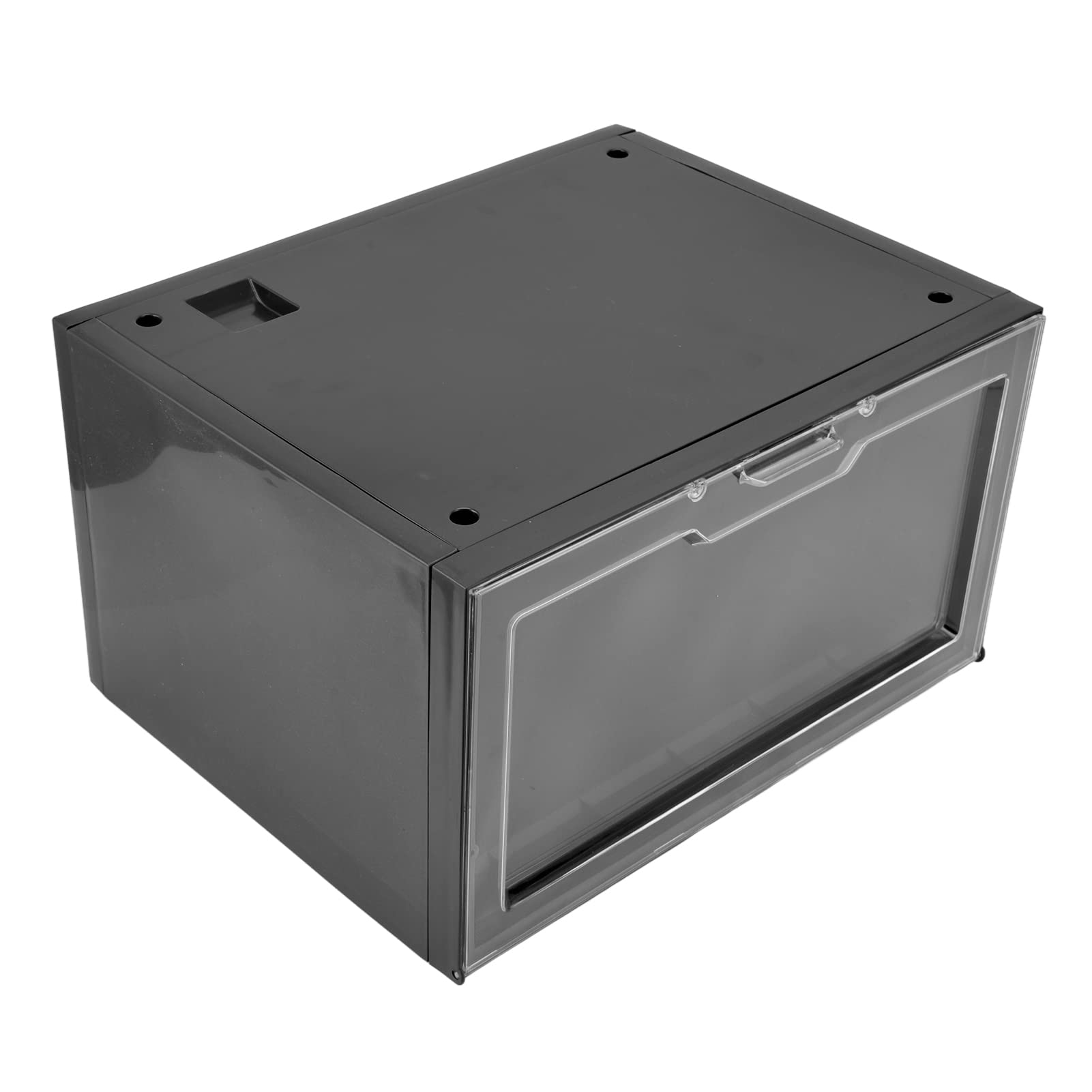 Boîte à chaussures LED anti-poussière vitrine transparente luxe noir