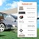 LIROPAU Motorhome Tarp, Auto Camping markisen Wasserdicht und UV-beständig mit 2xZeltstangen,2xSaugnäpfe,4xWindseil,4xErdspieße für Wohnwagen, Campingwagen, Wohnmobil - 2m（H） X 4.3m（W）