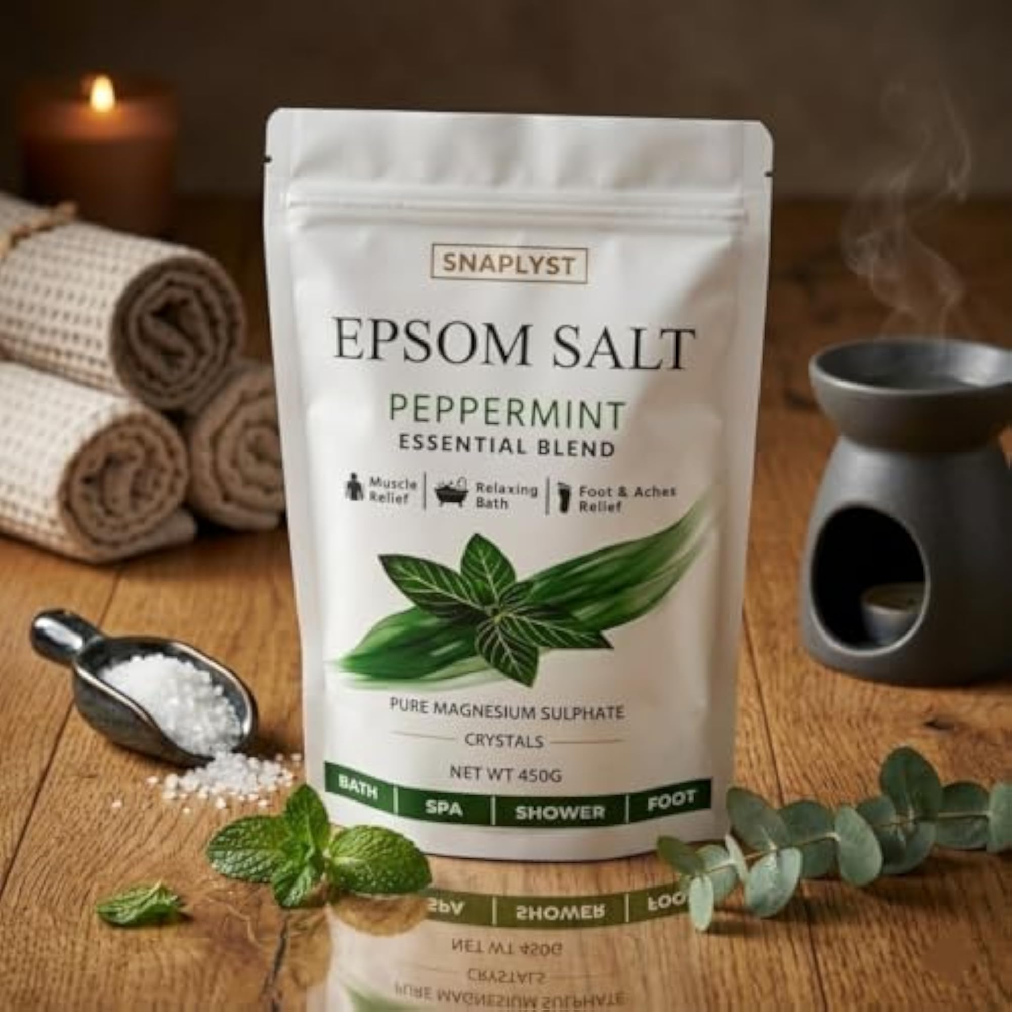 Epsom Salt for Bath and Foot Soak, 450g