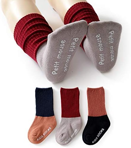 赤ちゃんの靴下秋と冬の縞模様の赤ちゃんの靴下骨のない緩い口パイルソックス滑り止め床靴下赤ちゃん幼児靴下 Xs 2 一部予約