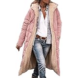 Genérico Plumas Chaqueta Mujer Ligeros Largos Abrigos Acolchada Plumífero Ultraligera Invierno Jacket con Capucha Ligera Manga Larga Chaquetas Puffer Coat amaño Grande Viento Parker Grueso (17,L)