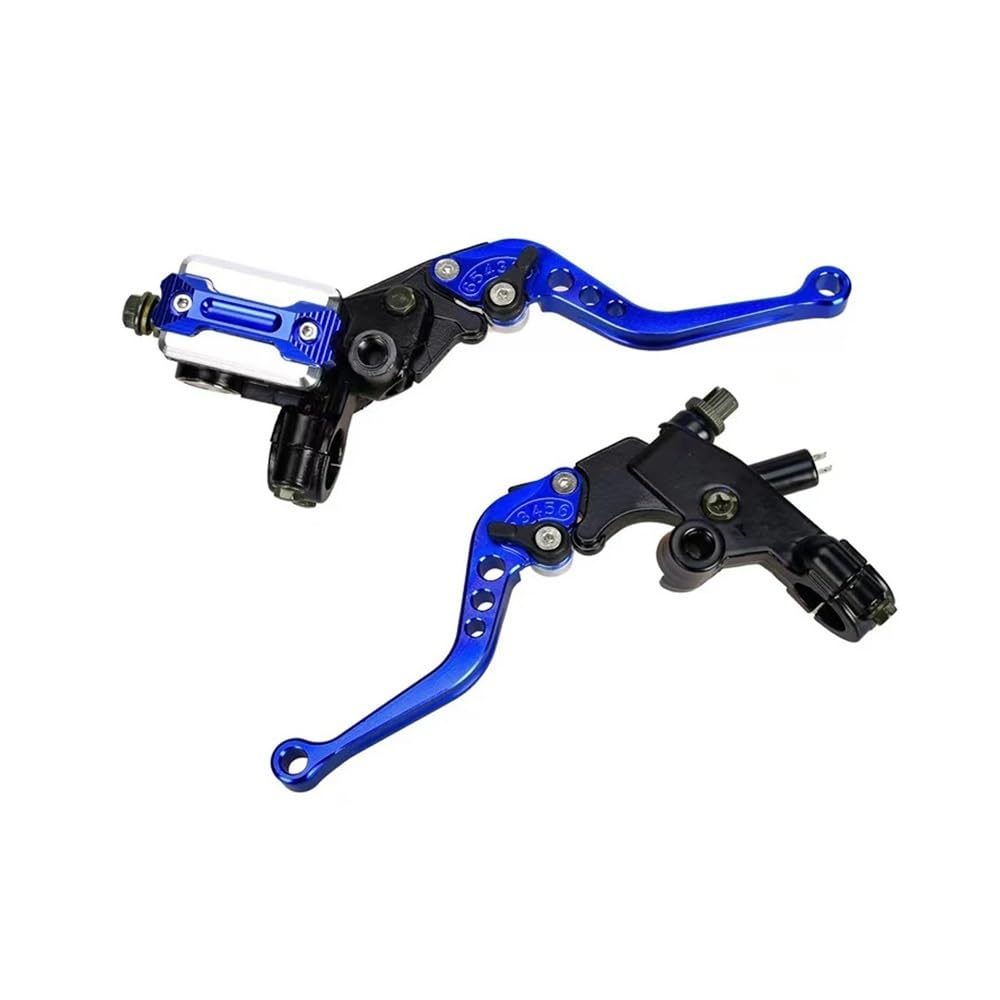 Nhgfdfs Blue Motorcycle Clutch Brake Lever 22Mm Brake Clutch Pump Master Cylinder Handles Motorcycle Levers Handlebar Hydraulic Accessories
