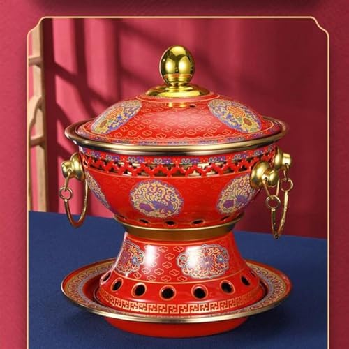 Olla de cobre para hot pot tamaño 20.5x25 cm con asa miniatura 7