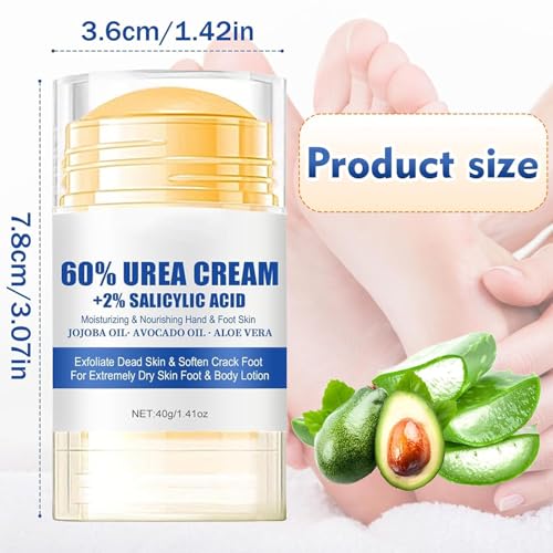 60% Urea Hydrating and Anti-Cracking Foot Cream,Relieves And Repairs Cracked Dry Feet And Hands,Foot Lotion Heel Stick Repairs and Hydrates Dry and Cracked Feet and Hand - Image 3