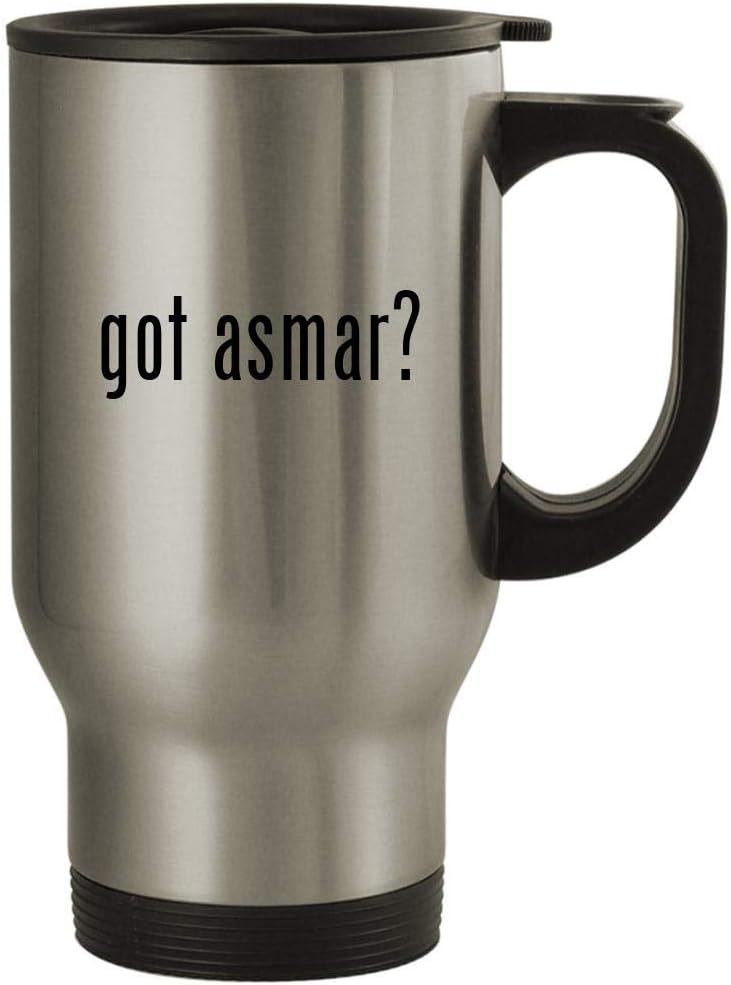 Knick Knack GiftsKnick Knack Gifts got asmar? - 14oz Stainless Steel Travel Mug, Silver