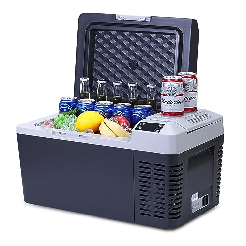ExploreHorizon 12 Volt Car Refrigerator, 21QT (20L) Capacity, 12/24V DC & 110~240V AC Compatible...