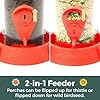 North States Village Collection - 2-in-1 Hinged-Port Birdfeeder Fiesta Red: Hanging Bird Feeder for Outdoors, Holds 1.75 Pounds of Seed #2