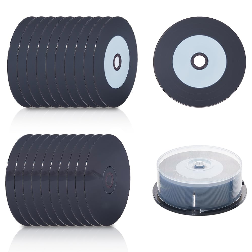 DICOSMETIC 25 dischi musicali vuoti CD R dischi vuoti CD CD supporti scrivibili 700 MB memoria 80 minuti 52X disco scrivibile per dati e musica nero