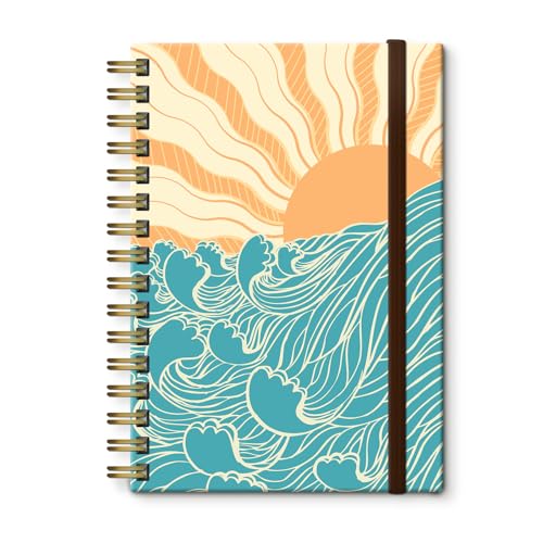 Cahier à spirale A5 pour écrire et prendre des notes avec motif bohème
