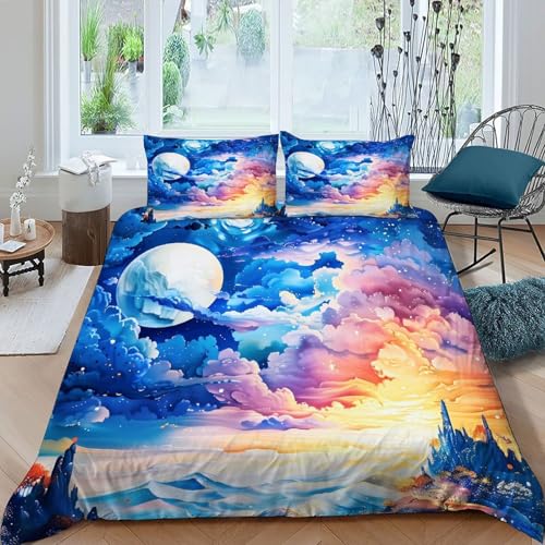 Parure de lit cheval blanc housse de couette 135x200 microfibre - 3