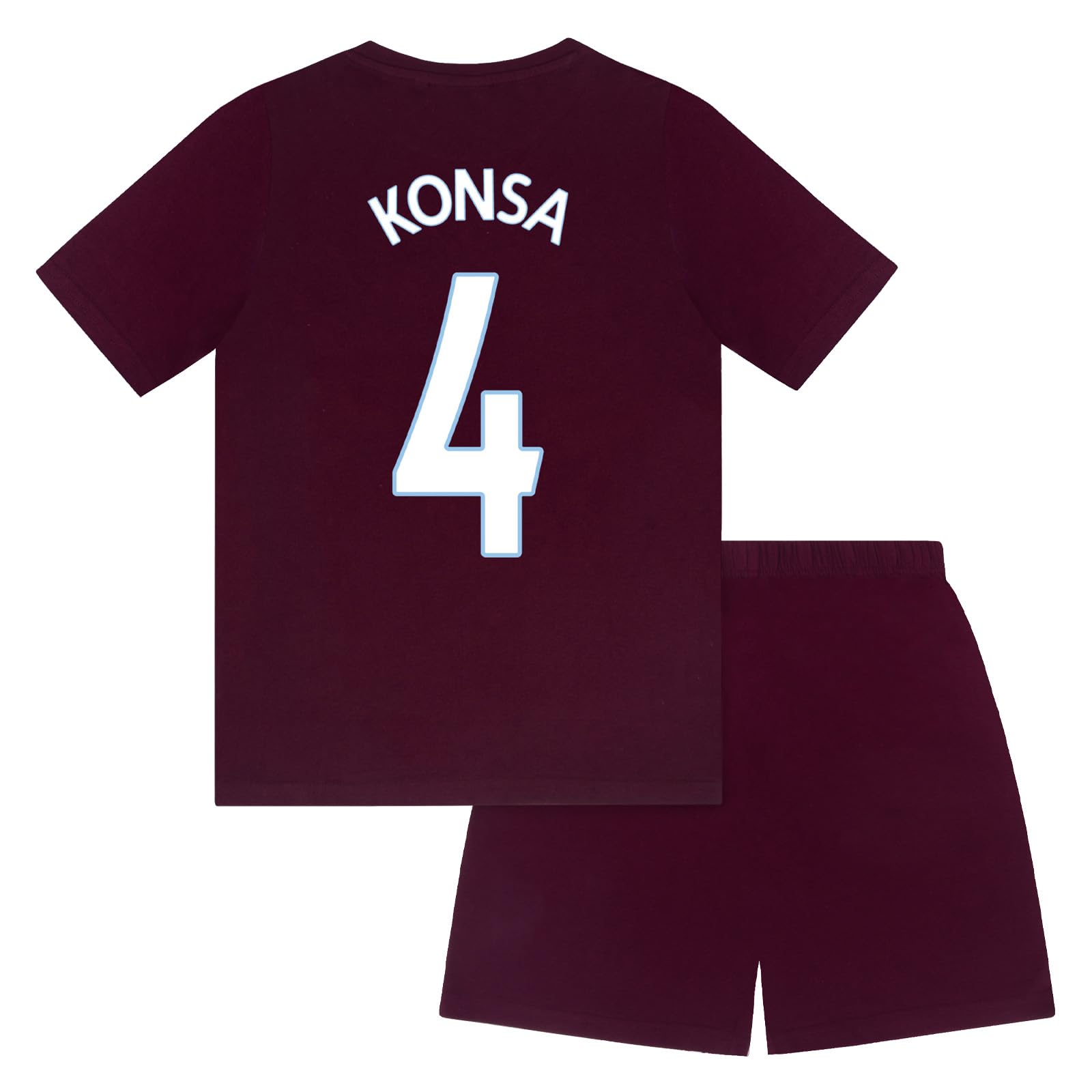 Aston Villa Boys Claret Konsa Short Pyjama Konsa 4 Claret 4-5 Years
