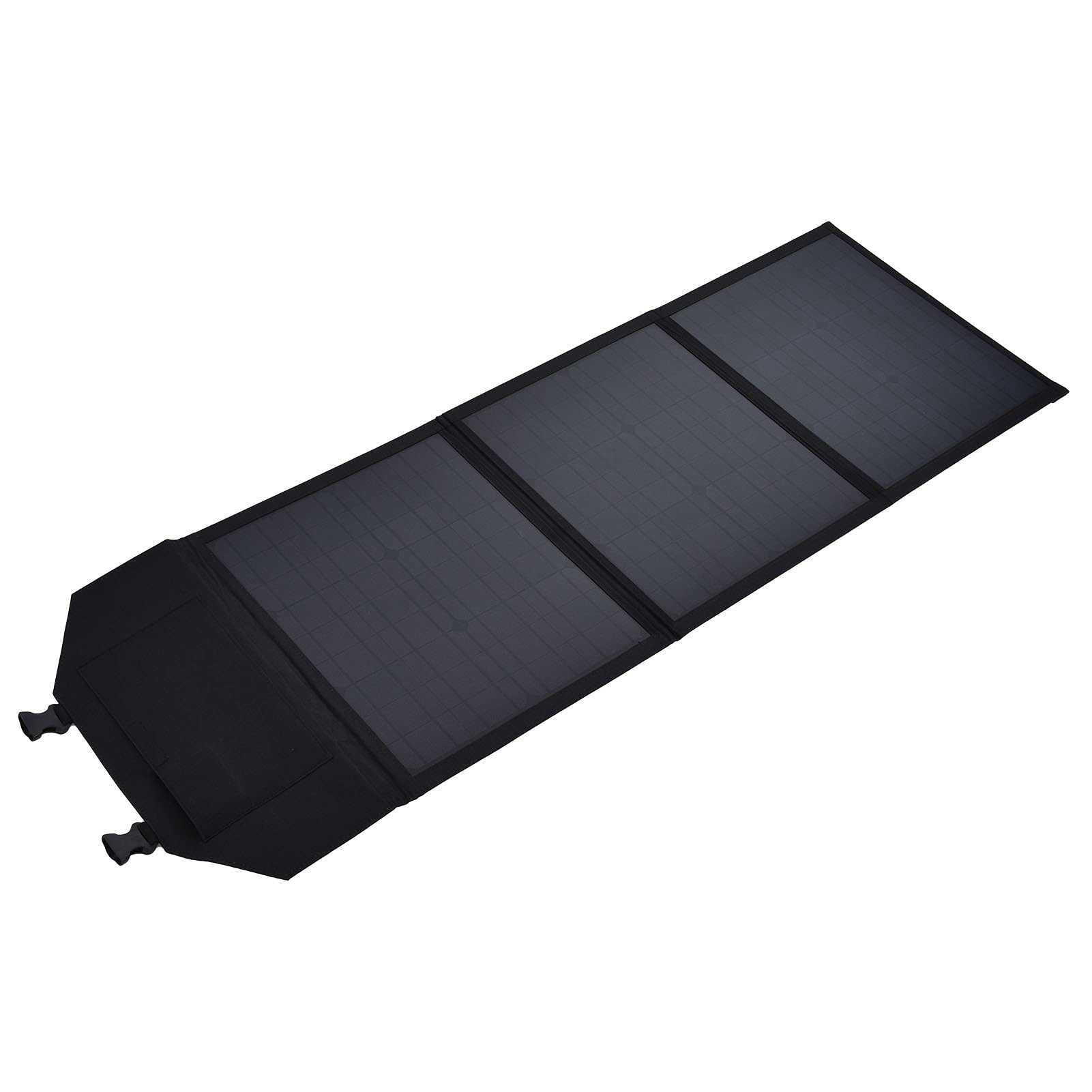 Solar Charger, 60W 600D Waterproof Cloth Foldable Portable Solar Panel Monocrystalline Silicon Power Bank Light Weight Portable Solar Generator with Dual USB for Outdoor Travel Camping-picture-30