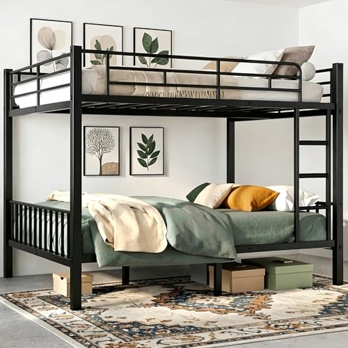 Mixcous Queen Over Queen Bunk Bed for Adults & Teens,...