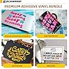 TECKWRAP 50 Pack Permanent Vinyl Bundle 12" x 8" Adhesive VinylSheets Rainbow Vinyl for DIY Home Decor, Mug, Window, Ceramics, Holiday Party Decal #3