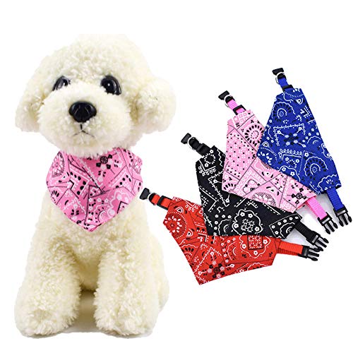 KINGBOO Lot de 4 colliers bandana pour chien et chat Taille S Cover