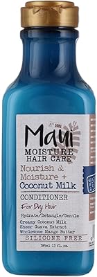 Maui Moisture Conditioner Coconut Milk 13 Ounce (Nourish) (385ml) (Pack of 3)