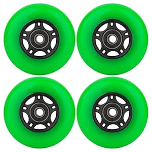 WHEELCOME Inline-Skate Rollen 64mm Grün 4er-Pack