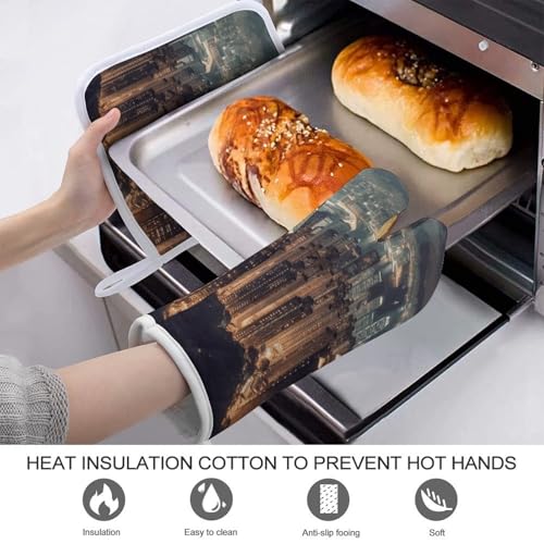 Gants de cuisine en polyester Hong Kong de haute qualité avec maniques - 4