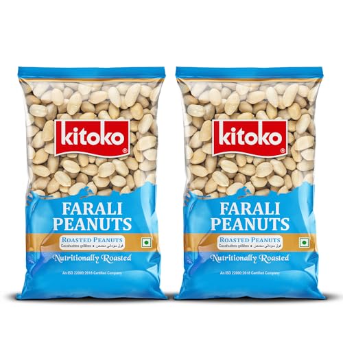 Image of Kitoko Roasted Farali Peanut without Skin 400gm Pack of 2, Khari Sing