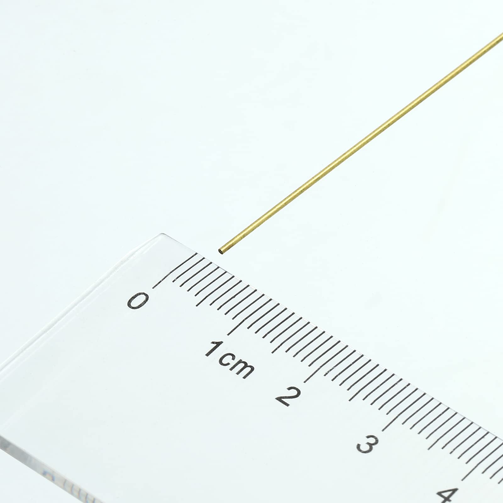 sourcing map Messingstange, Metallstange, massiv, rund, 0,7 mm Durchmesser, 300 mm Länge, Drehmaschinen-Stange für RC-Modelle, DIY-Handwerk, 10 Stück