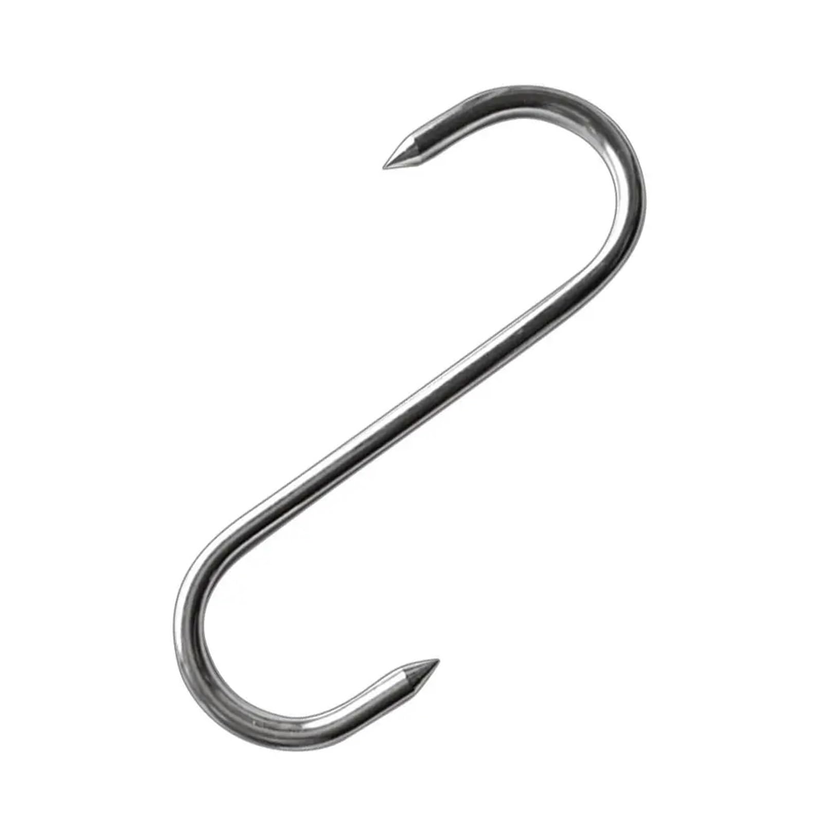 100 ganchos de acero inoxidable en forma de S for carnicero, de metal, for colgar sartenes, ollas y utensilios de cocina, for herramientas de repostería. Para Carnes